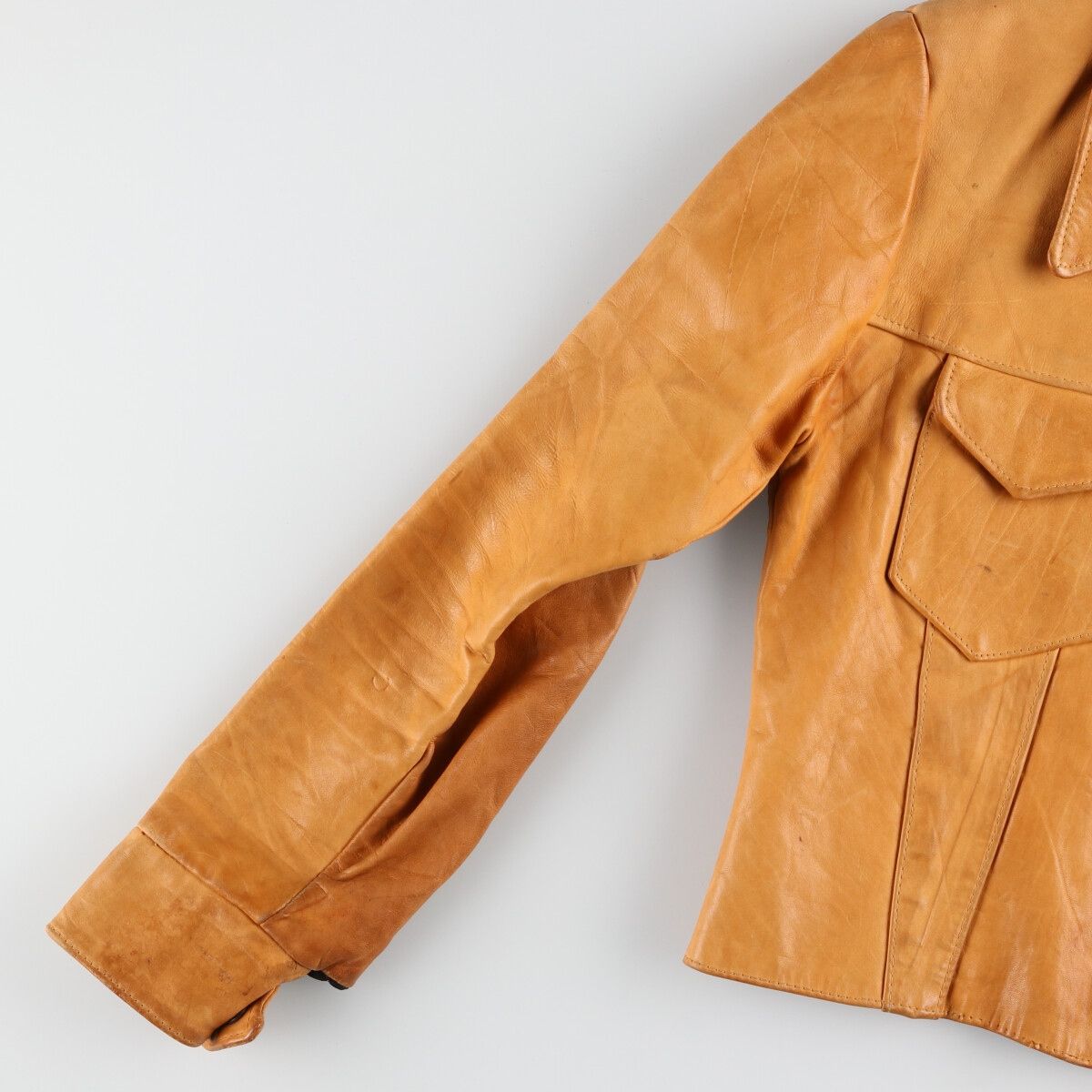 古着 UNKNOWN トラッカージャケット レザージャケット メンズS  