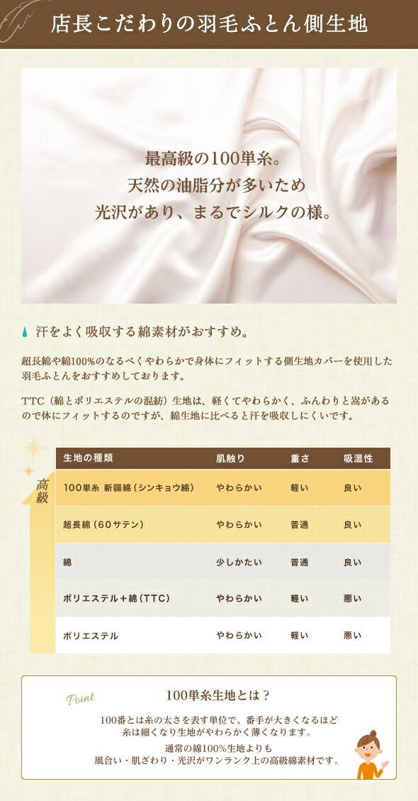 セミシングル 綿