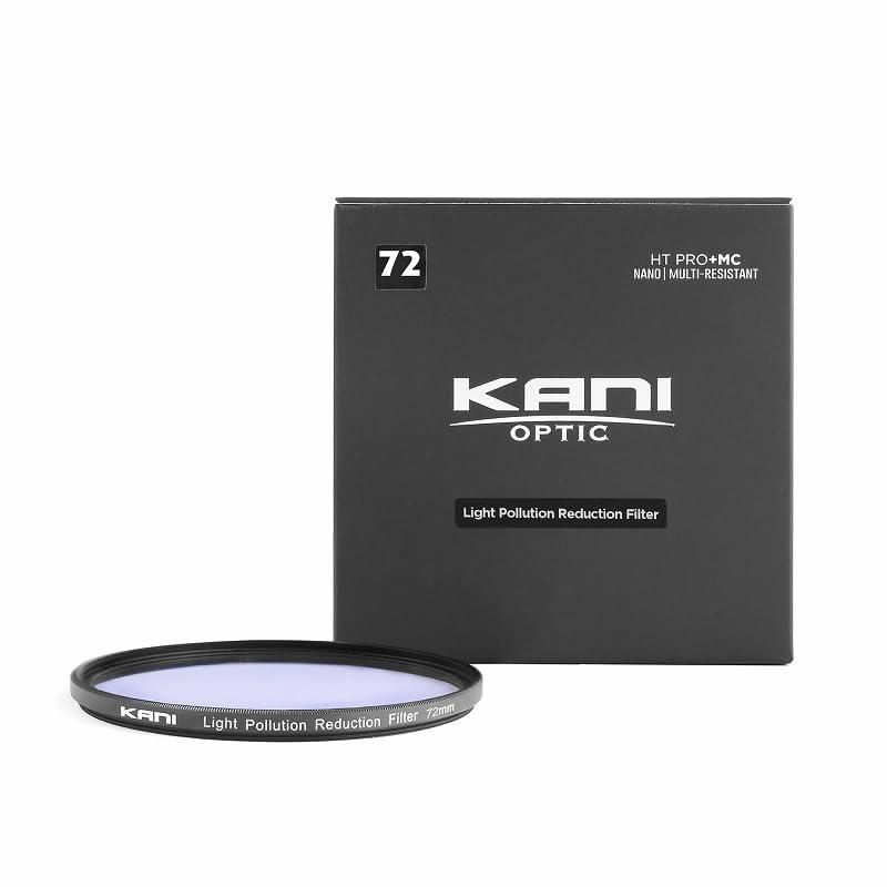 KANI 光害カットフィルター LPRF 星景 夜景撮影用 色カブリ低減 ナトリウム灯対策 水銀灯対策 低反射 撥水 撥油 防汚 ナノコーティング 72mm カメラレンズ用