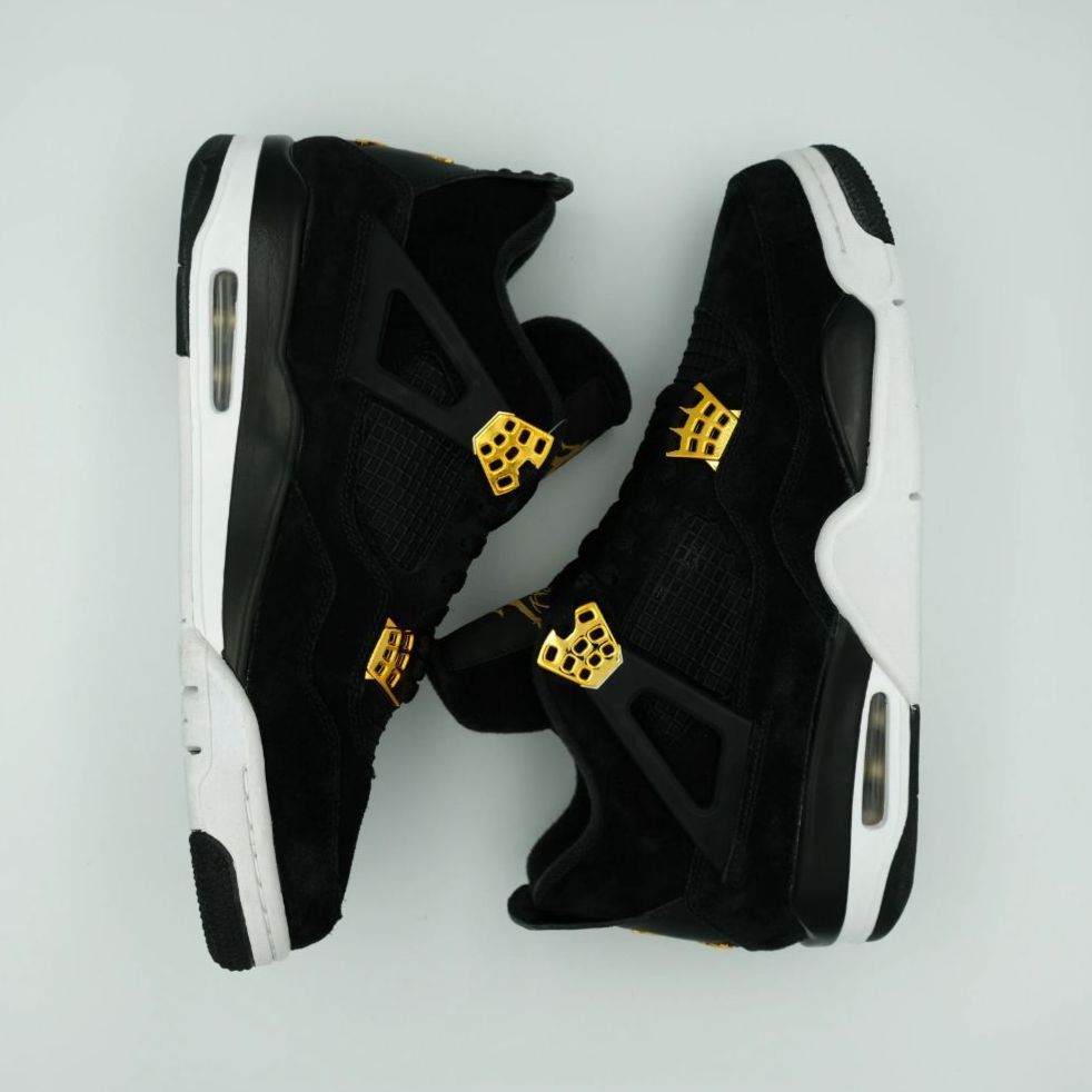 28cm ナイキ エアジョーダン4 黒金 ロイヤル NIKE AIR JORDAN 4