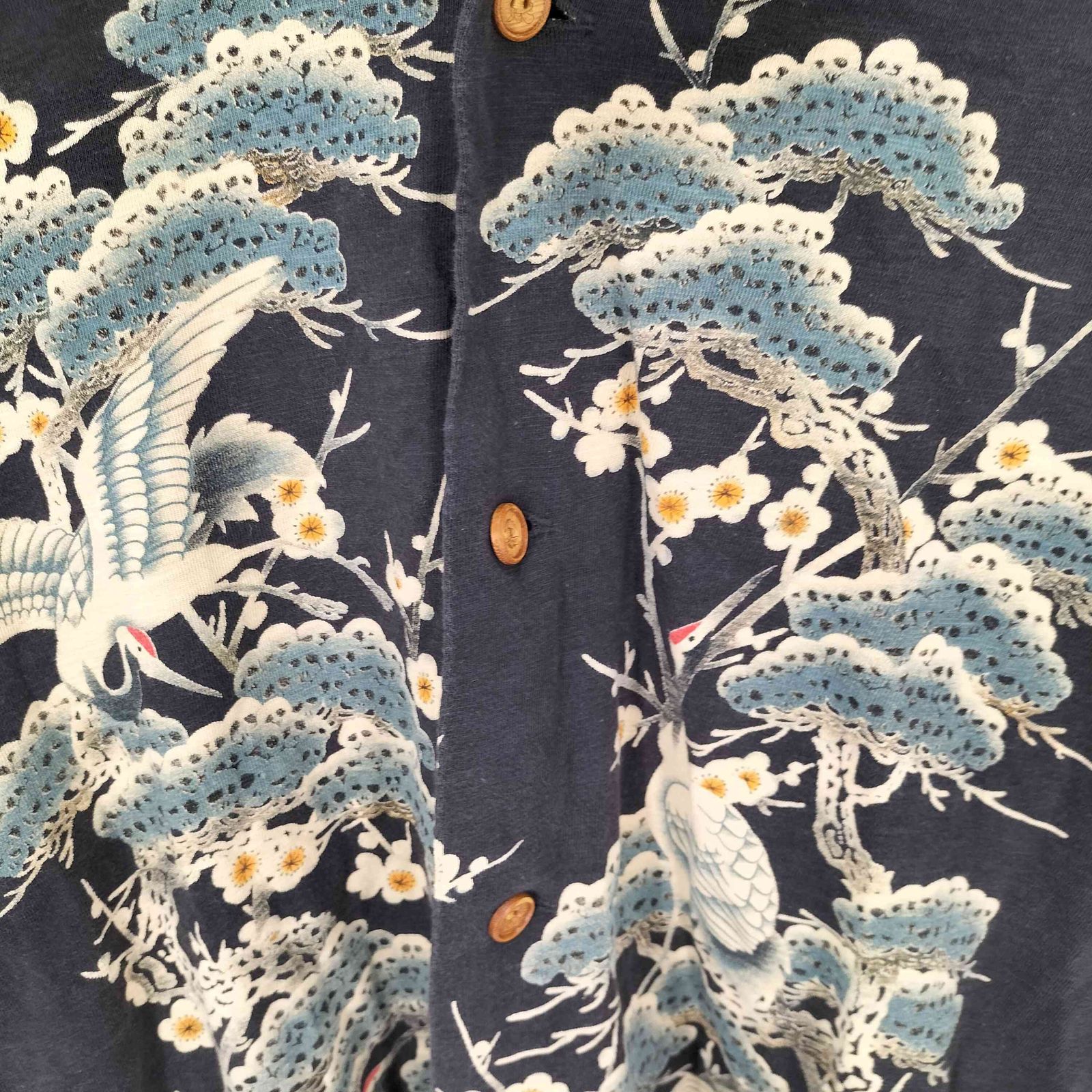 クロップドヘッズ CROPPED HEADS 和柄シャツ 鶴 松 梅 開襟 オープン 