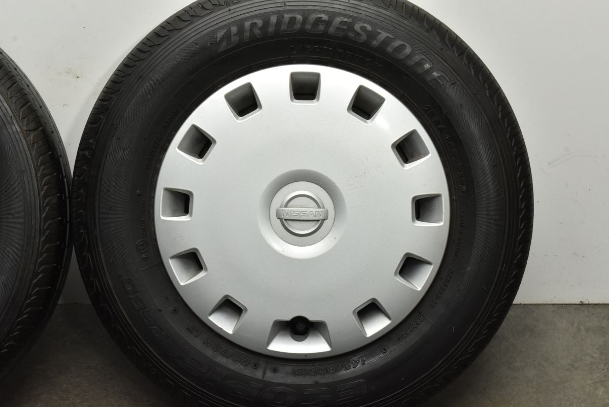 新作続々入荷。 程度良好 ニッサン NV100 クリッパー トラック 純正 12in 4J 43 PCD100 ブリヂストン エコピア R680 145 80R12 LT スチール 直接引き取り限定