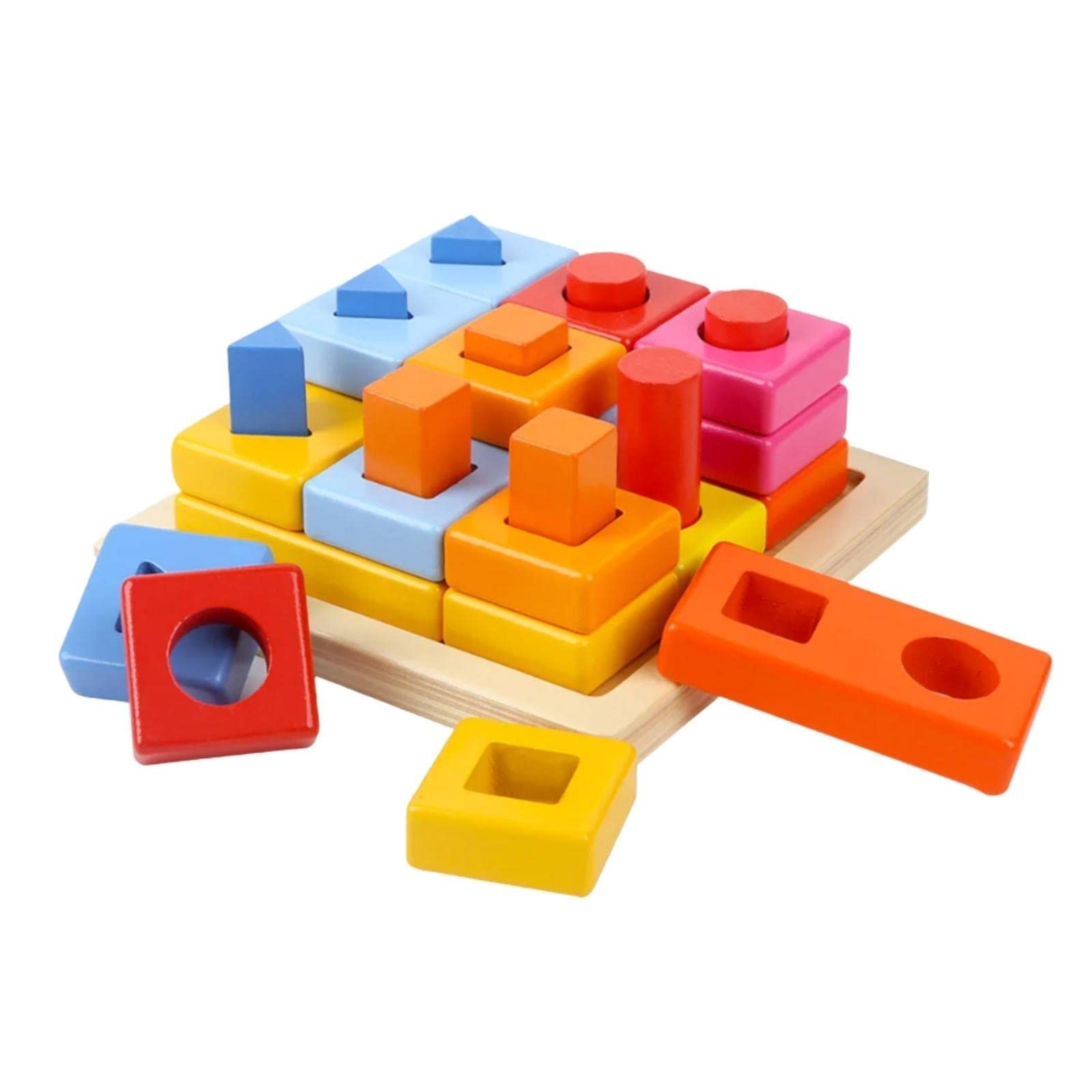 【新着商品】正規品 8558 積み木 ブロック 木製 色んな形の学べるつみき Bright Top