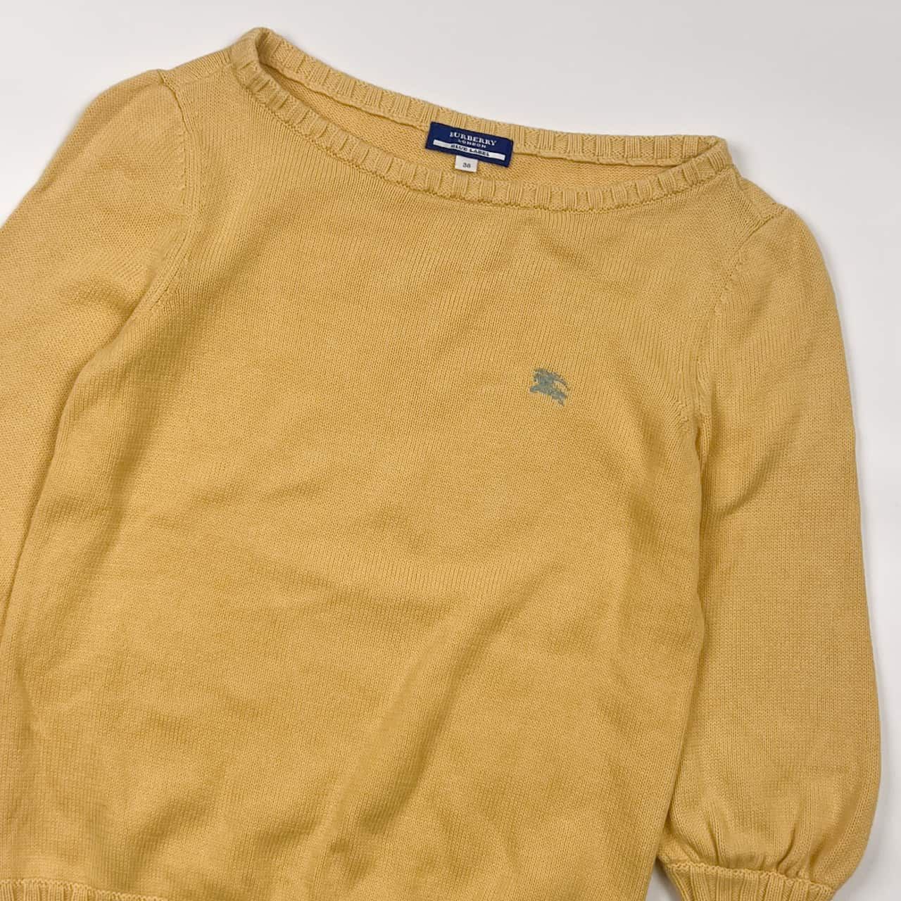 Burberry Blue Label イエローニットベスト 38 Burberry Blue Label イエローニットベスト 38