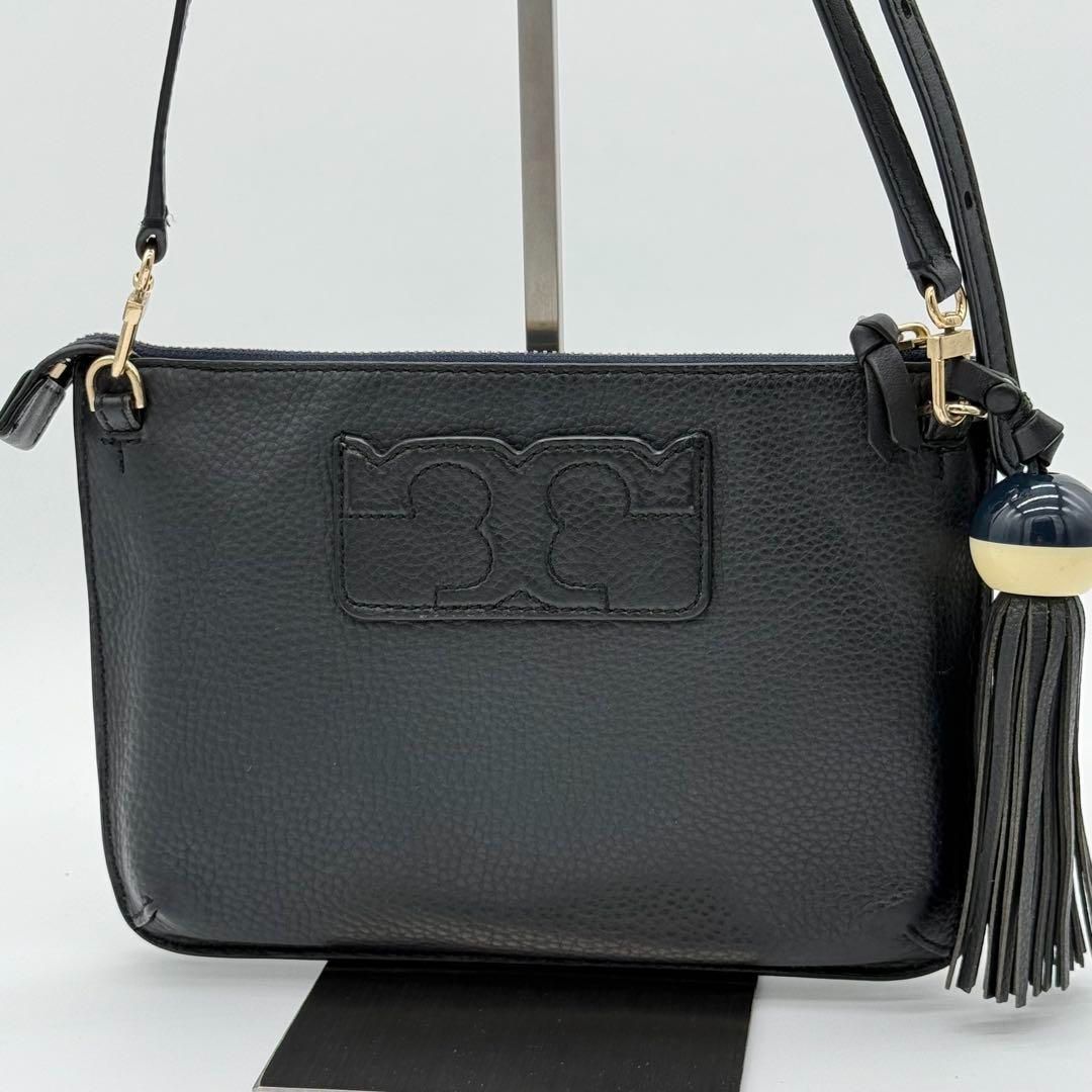 美品】ToryBurch タッセル ポシェット ショルダーバッグ