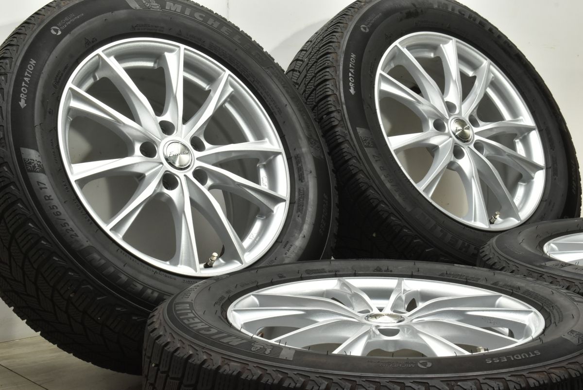 良好品 エクシーダー 17in 7J 48 PCD114.3 ミシュラン X-ICE SNOW SUV 225 65R17 エクストレイル CX-5 CX-8 レガシィアウトバック