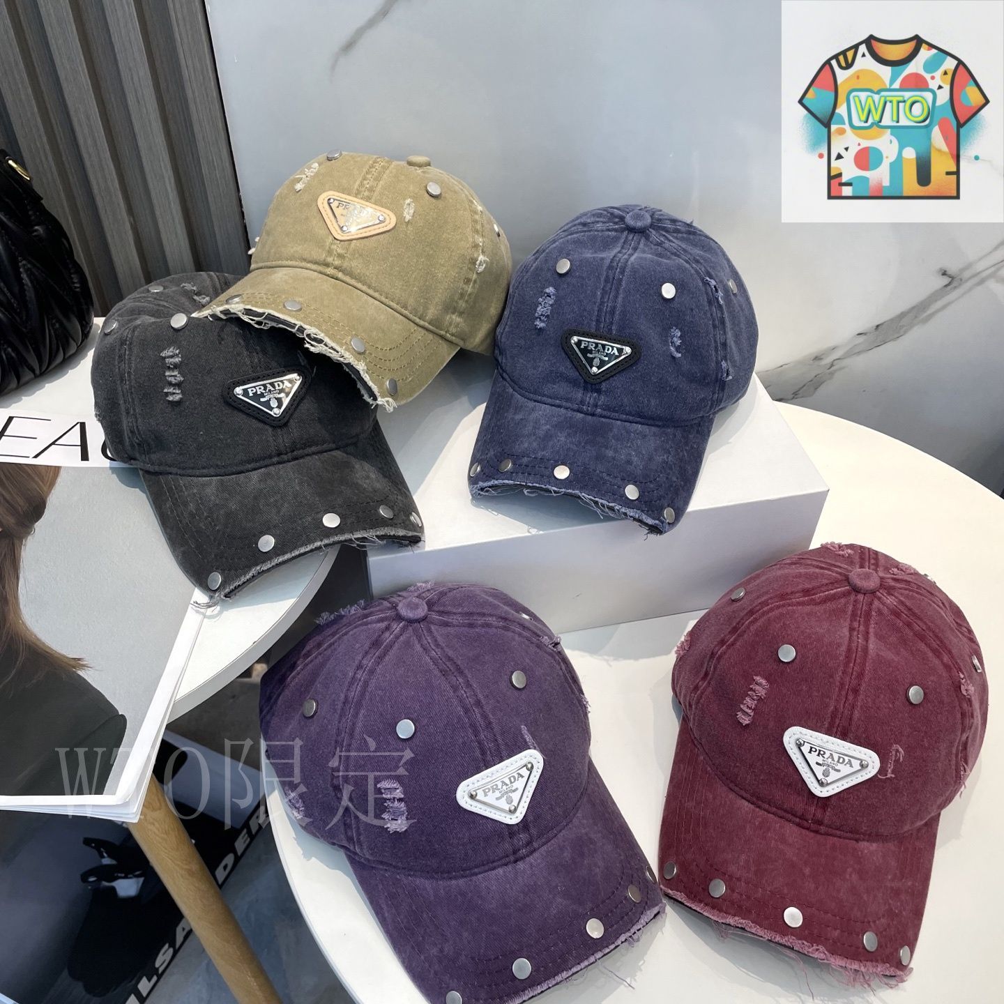 今日特価】Prada デザインベースボールキャップ-2-WTO輸入-PVR59