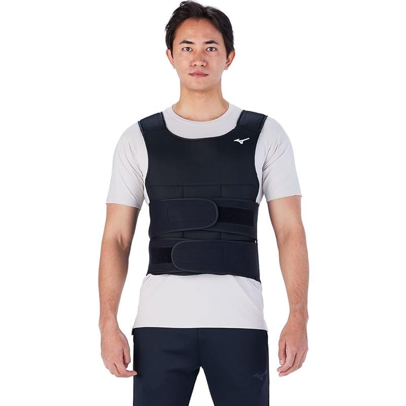 MIZUNO ミズノ トレーニング器具 ウエイトジャケット おもり18個付 重量調整可 最大負荷重量約10kg 脚 腰強化|体幹|下半身強化 C3JETB01 1
