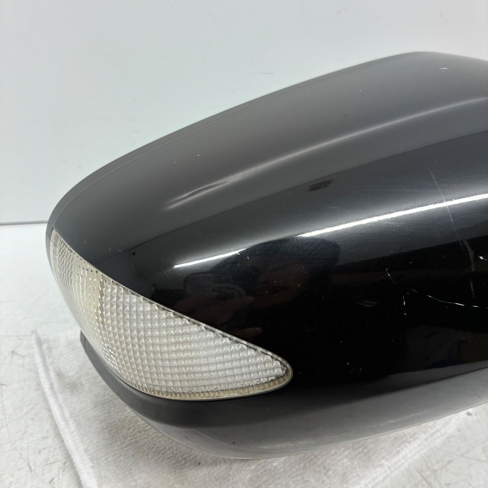 ホンダ GE6 GE7 GE8 フィット FIT ドアミラー サイドミラー 右側 運転席側 R 9ピン 9P ウィンカー付 黒 ブラック NH731P P71591