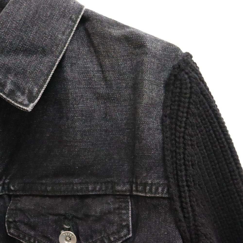 Sacai (サカイ) 20AW Denim Mix Blouson リブニットドッキング