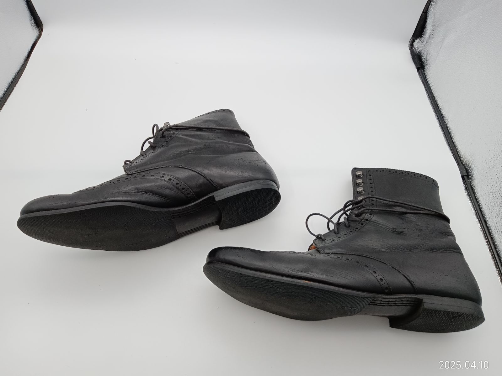 美品 ナンバーナイン 05aw ハイストリート期 ウイングチップブーツ 紐