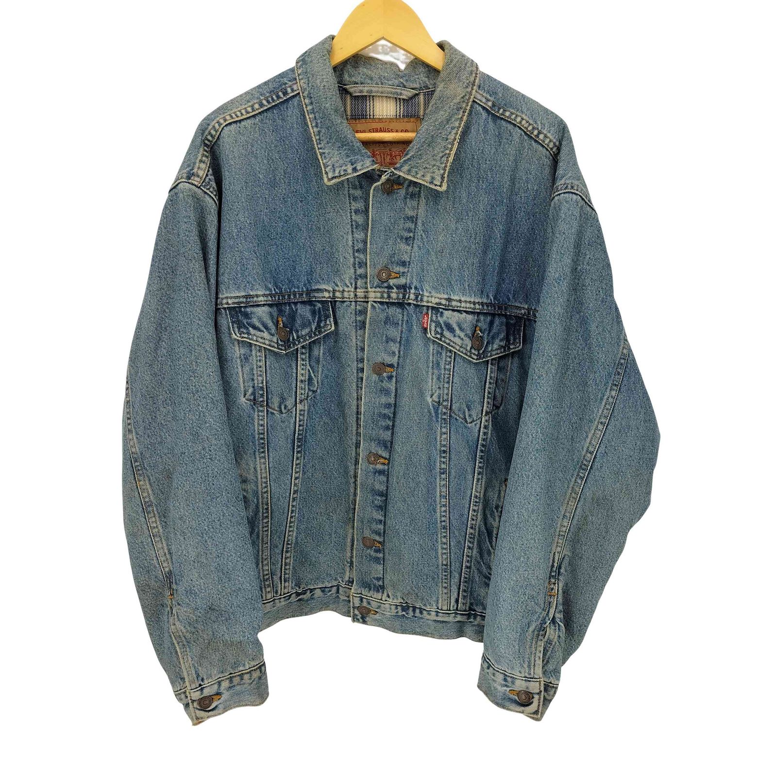 リーバイス Levis 90S USA製 デカタグ デニムジャケット 裏地 