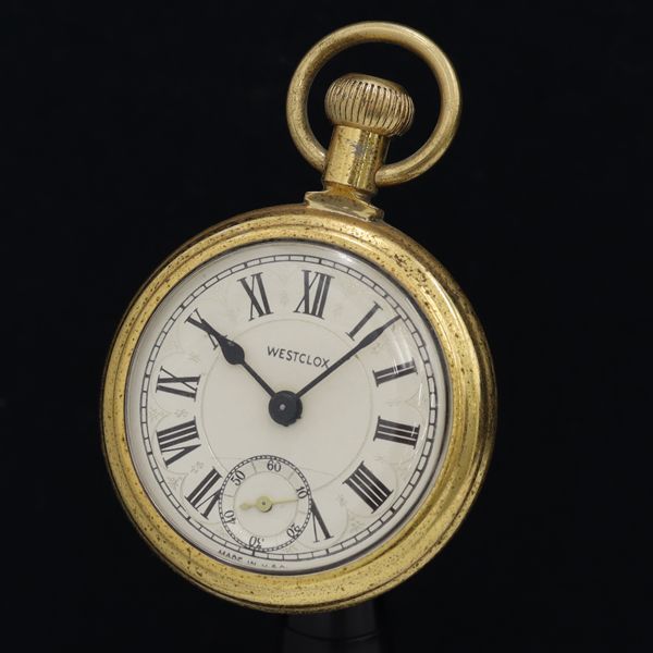 稼働品 WATEX ワテックス 懐中時計 手巻き 白文字盤 スモセコ 箱付き 懐中時計 WATEX ワテックス 手巻き 17石 スモセコ 菊紋 鳳凰