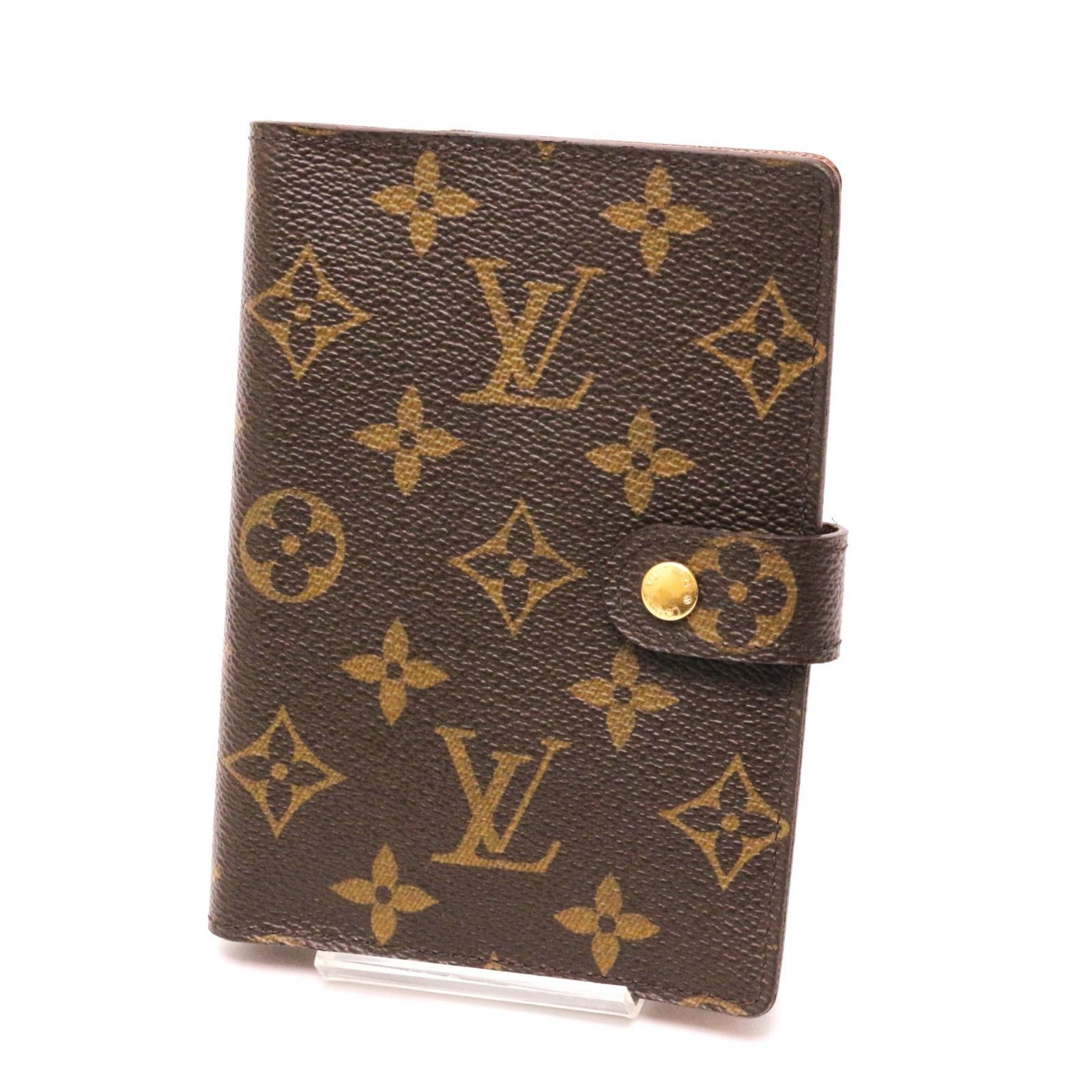 ルイヴィトン モノグラム アジェンダPM 手帳カバー ノートカバー レザー 本革 PVC 茶 ブラウン brown LOUIS VUITTON