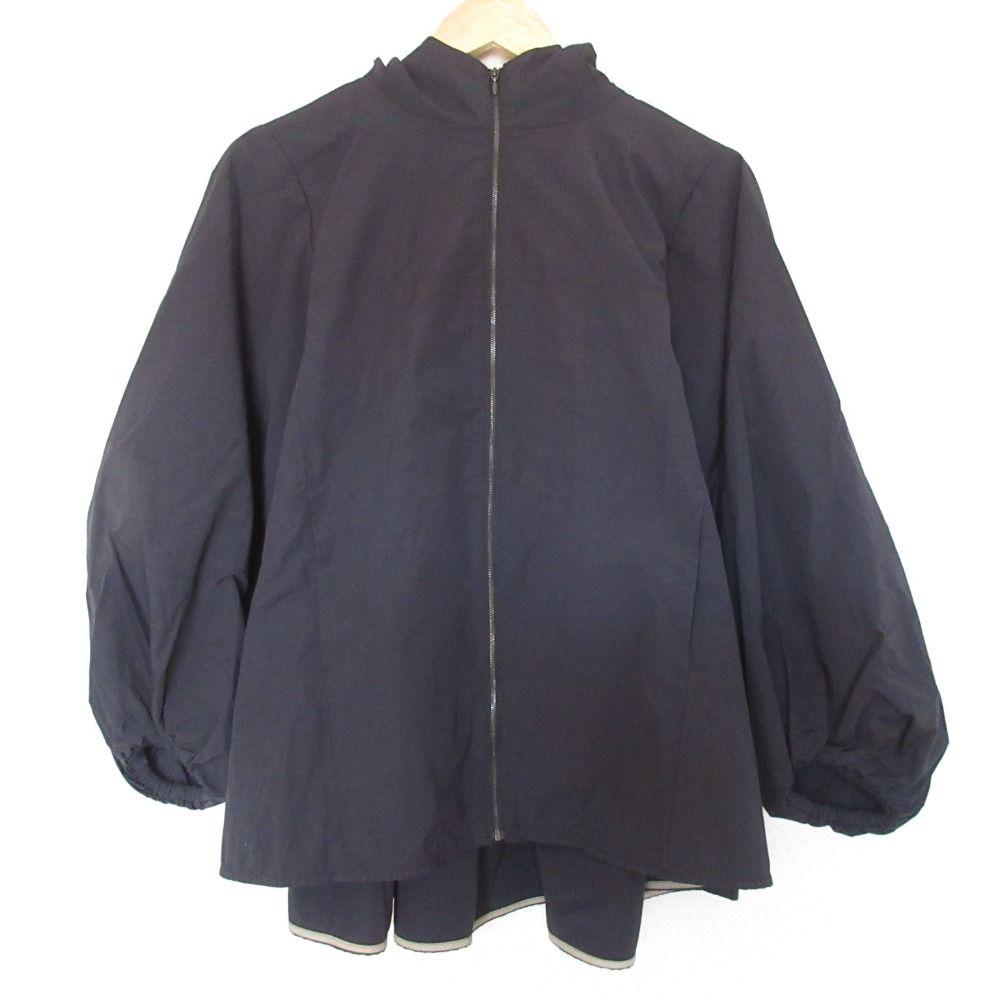 美品 21SS yori ヨリ バックギャザー コンシャススリーブ 撥水 パーカー ジャケット F ブラック レディース 古着 中古 USED 美品 21SS yori ヨリ バックギャザー コンシャススリーブ 撥水