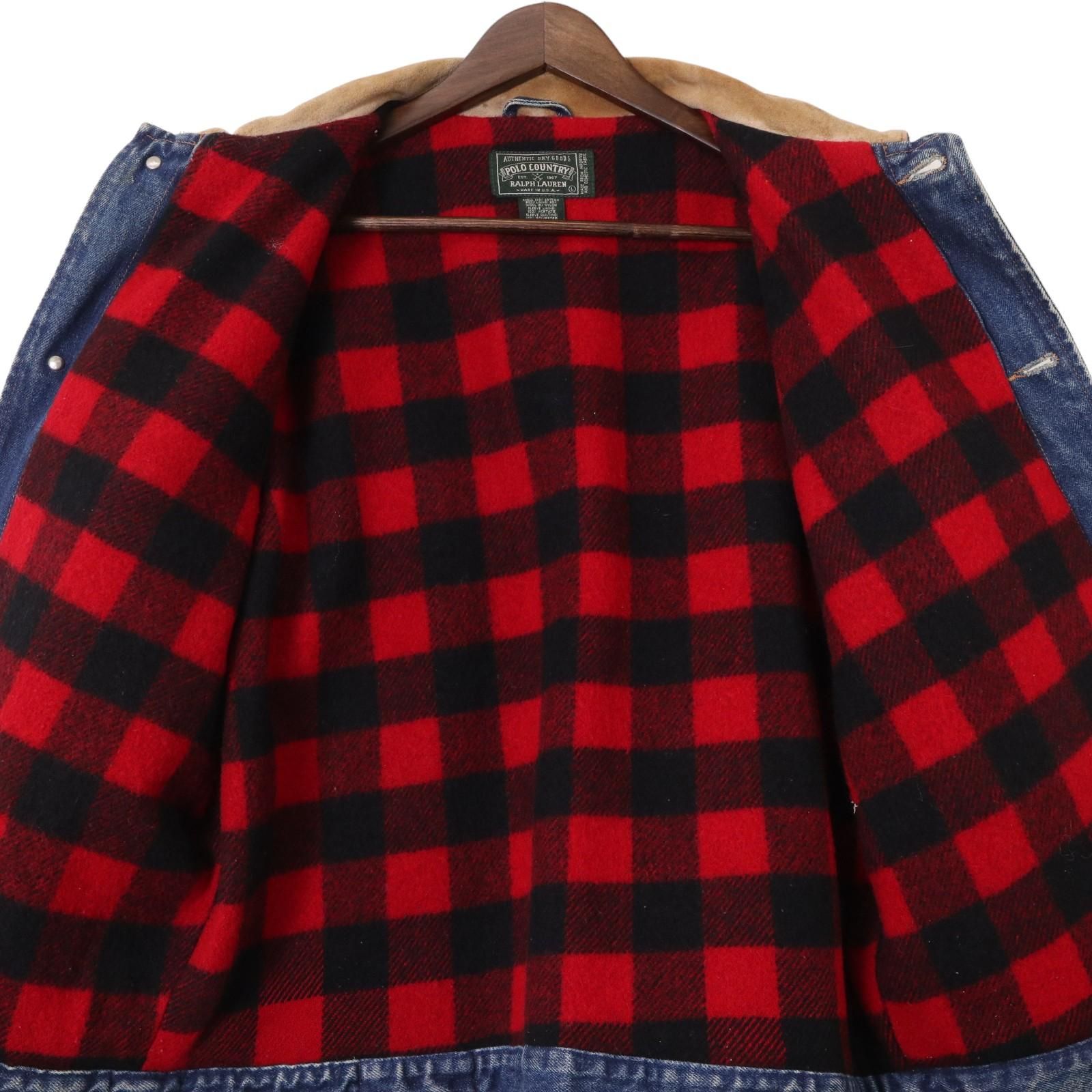 90年代 POLO COUNTRY ポロカントリー デニムジャケット ブルー (メンズ