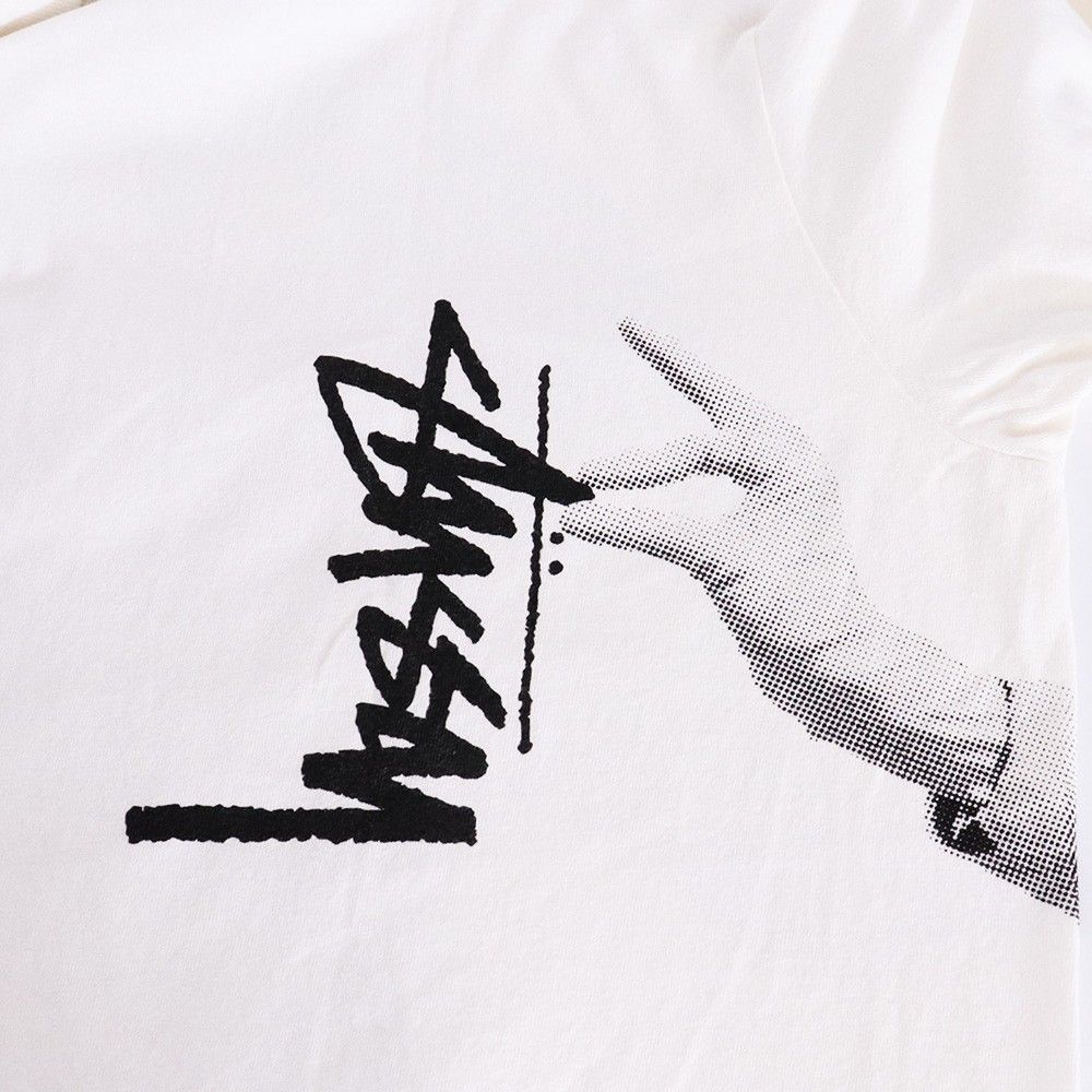 ホワイト　STUSSY PARIS TEE Мサイズ　ナチュラル ホワイト STUSSY PARIS TEE Mサイズ ナチュラル - メルカリ