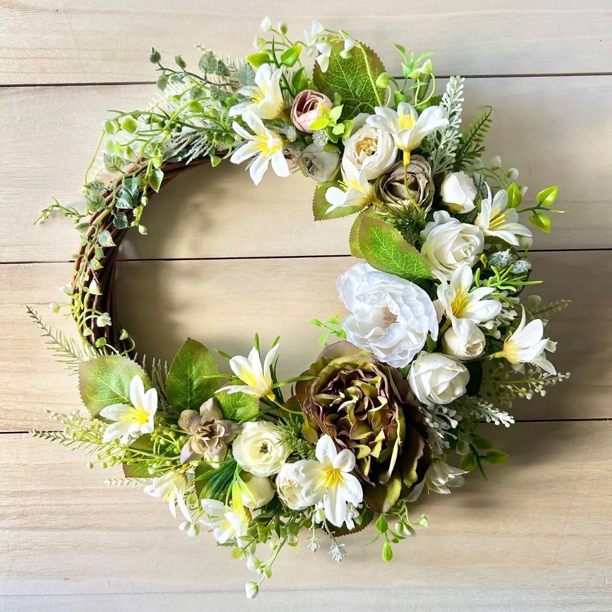 フラワーリース グリーンリース ボタニカルリース フラワーリース 玄関