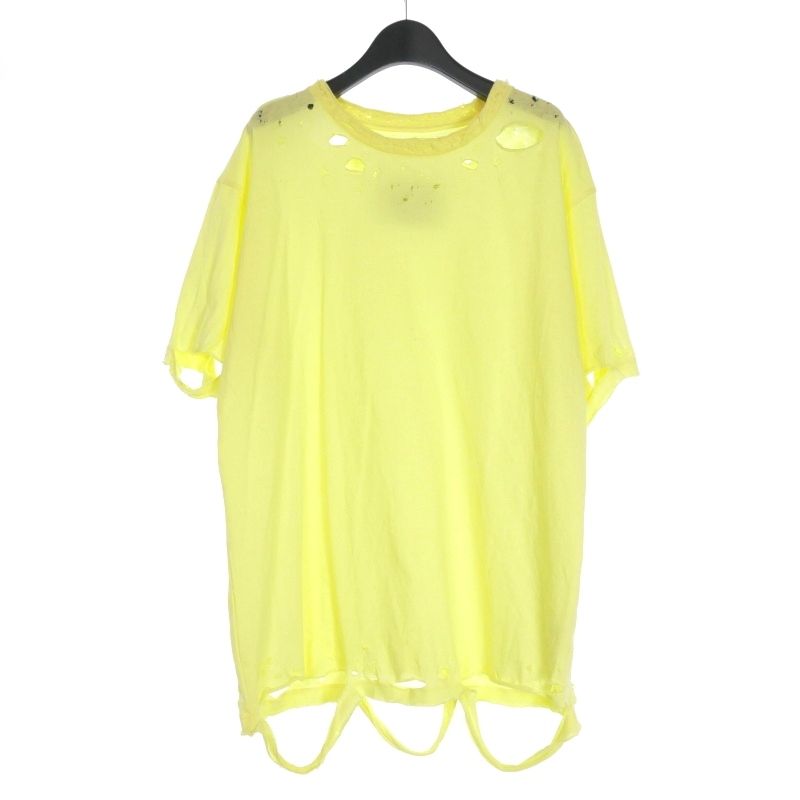 テッペイフルヤマ TEPPEI FURUYAMA ダメージ加工 Tシャツ カットソー 半袖 1 イエロー