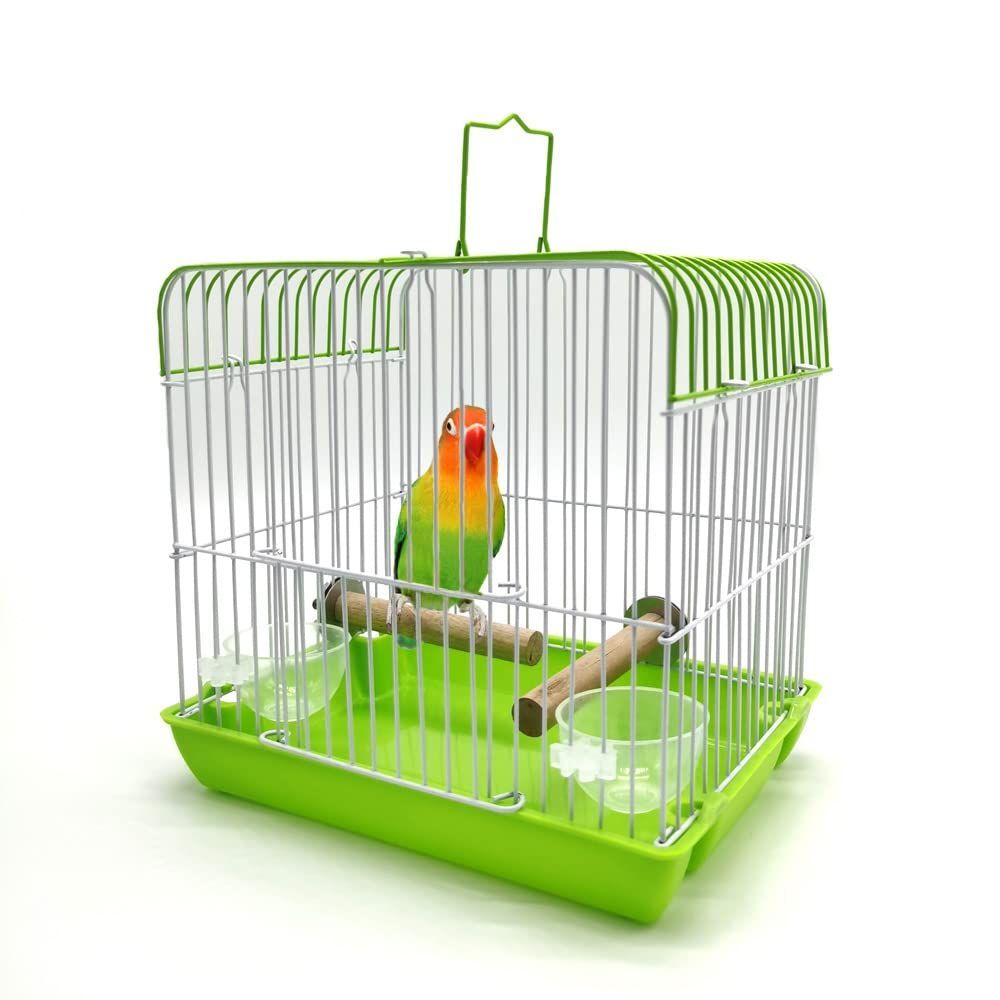 新着商品 移動 通院 インコ セキセイ 小型 手乗り 文鳥 散歩 鳥かご おでかけ S 持ち運び ケージ キャリーケージ キャリー 止まり木 鳥 餌入れ付 IYOIYA