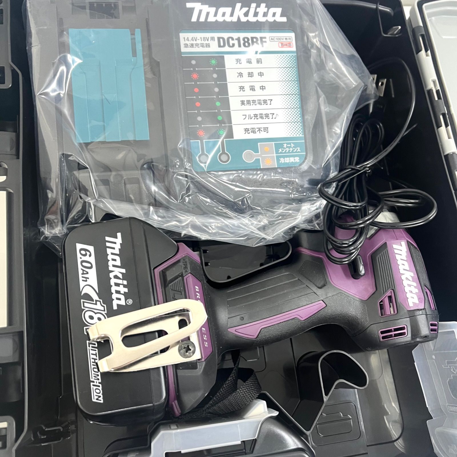 新品未使用】マキタ(Makita) 充電式インパクトドライバ（パープル