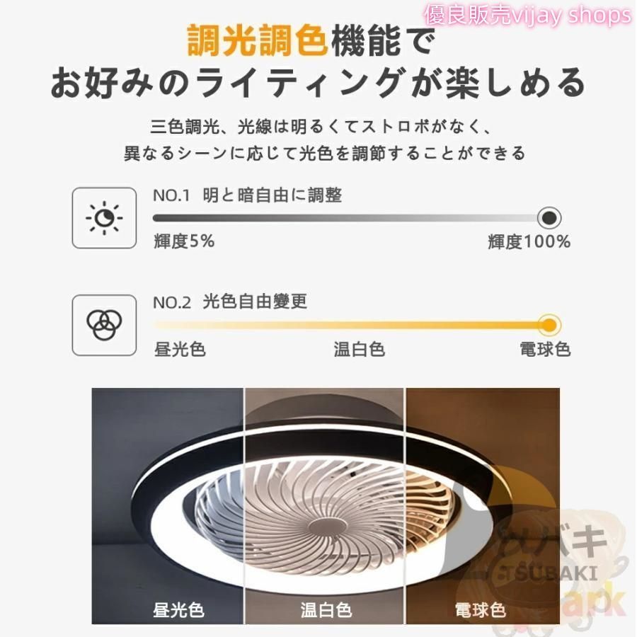 シーリングファンライト 360°自動首振り