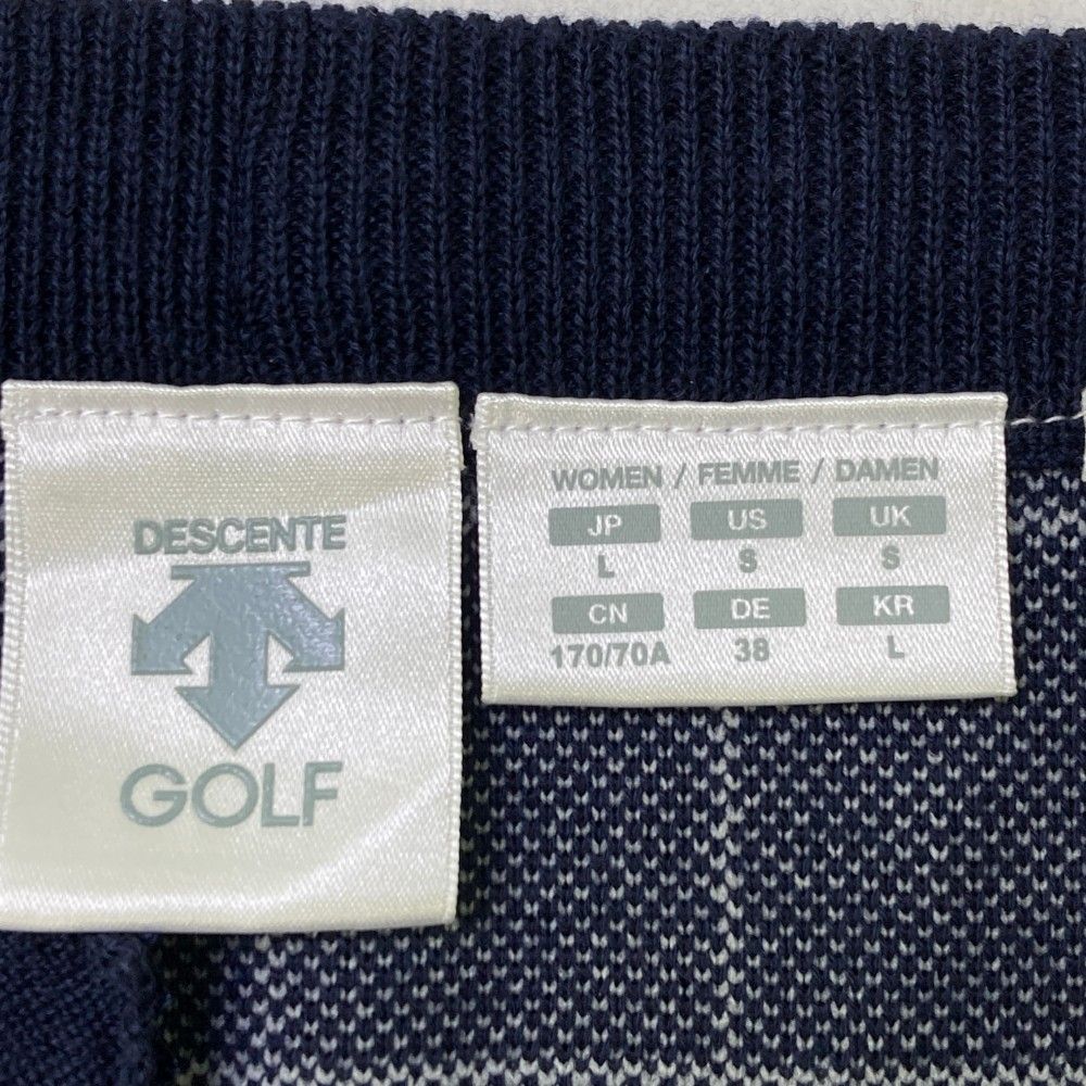 サイズ：L DESCENTE GOLF デサントゴルフ  スカート  ネイビー系 [240101447690] ゴルフウェア レディース ストスト サイズ：L DESCENTE GOLF デサントゴルフ スカート ネイビー系