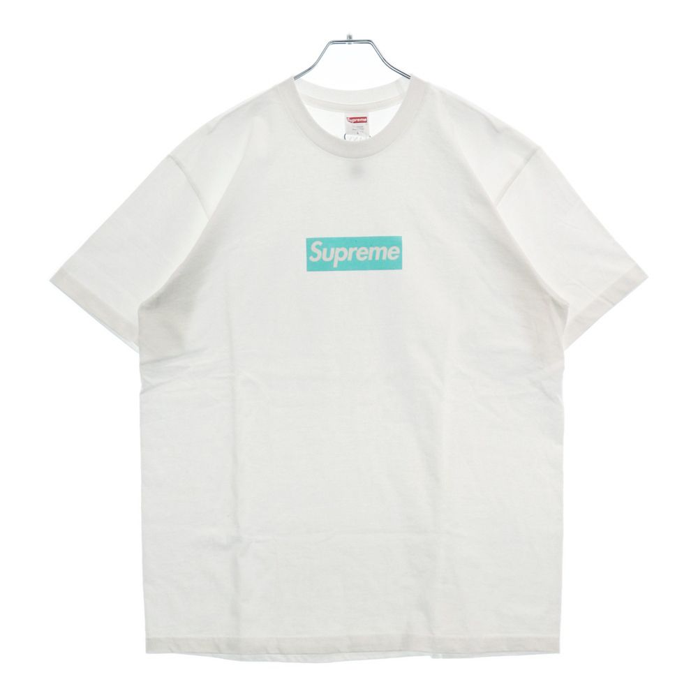 SUPREME (シュプリーム) 21AW×Tiffany Box Logo Tee ティファニー ボックスロゴ 半袖Tシャツ カットソー ホワイト