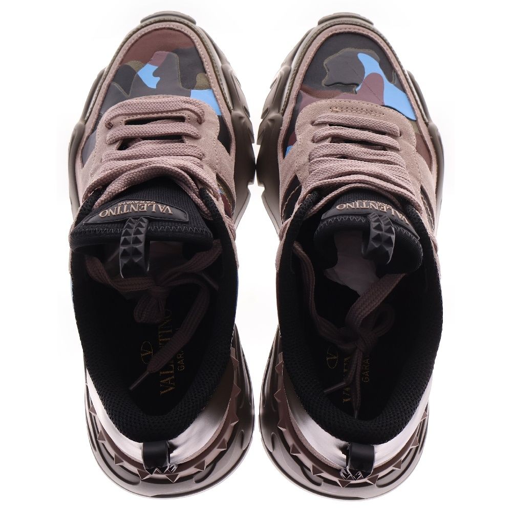 VALENTINO (ヴァレンチノ) ロックスタッズ カモフラ スウェード レザー  