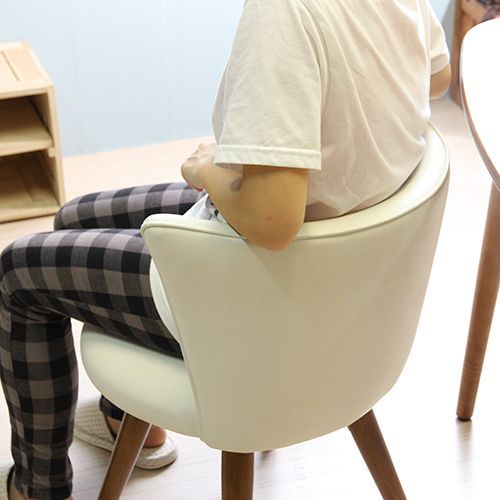 ２脚セット レザー調 デザイン ダイニングチェア ホワイト ダイニング チェア