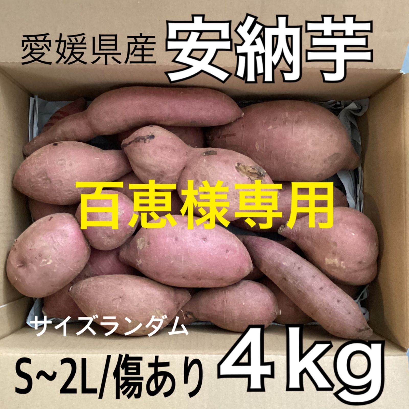 百恵様専用 安納芋 !!不揃い!!傷あり!! 4kg 送料無料 - Mitsu-kan