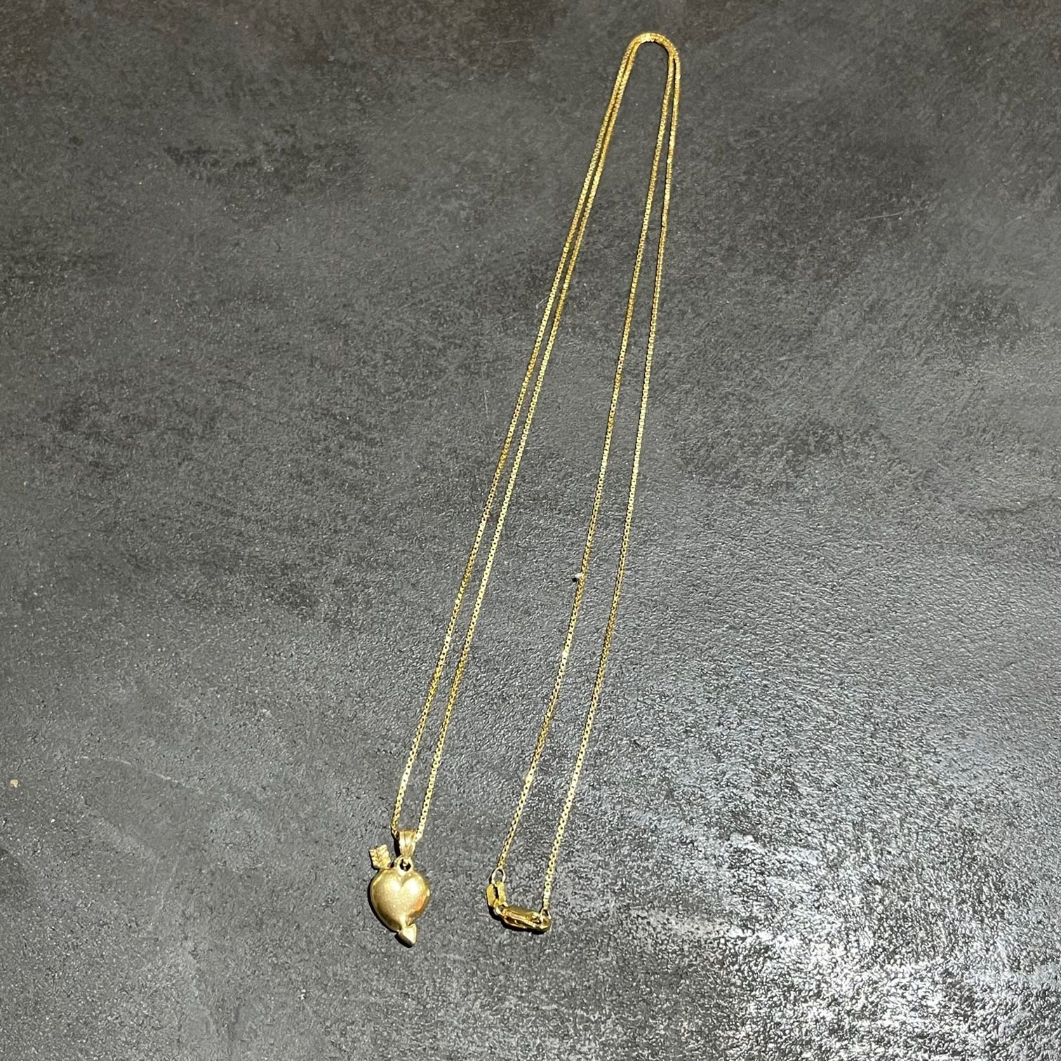 国内正規 美品 SUPREME 17SS 14k Gold Heart And Arrow Pendant ハート