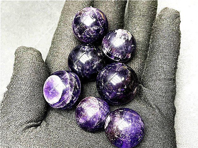 天然~愛の守護石~夢幻紫水晶アメジスト丸玉YTB83G1/164G04 天然~愛の守護石~夢幻紫水晶アメジスト丸玉七星陣B86G7/49G04D