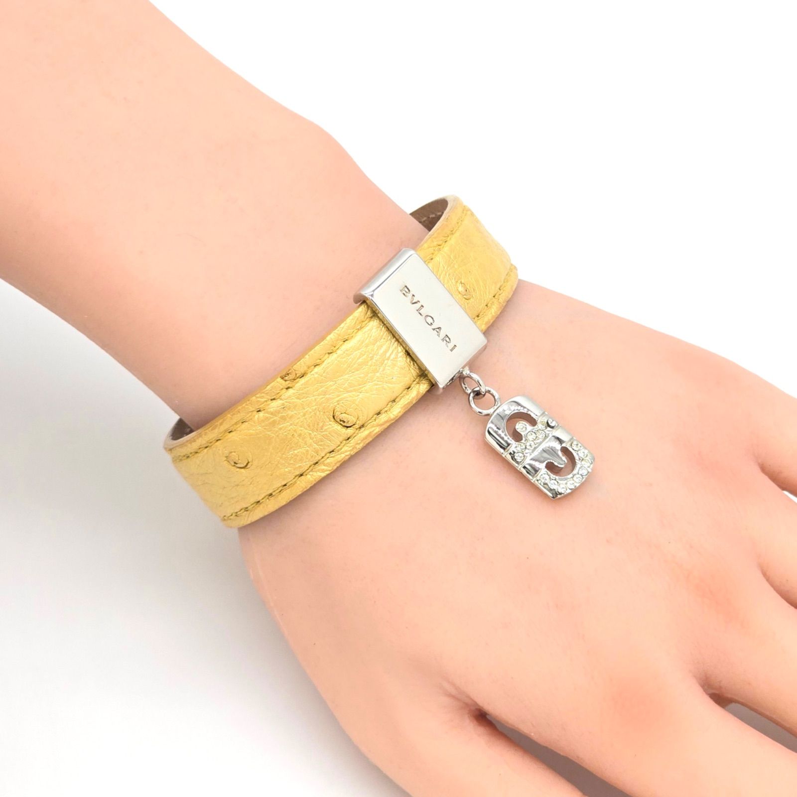 ギフトに】BVLGARI『ブルガリ・ブルガリ レザーブレスレット