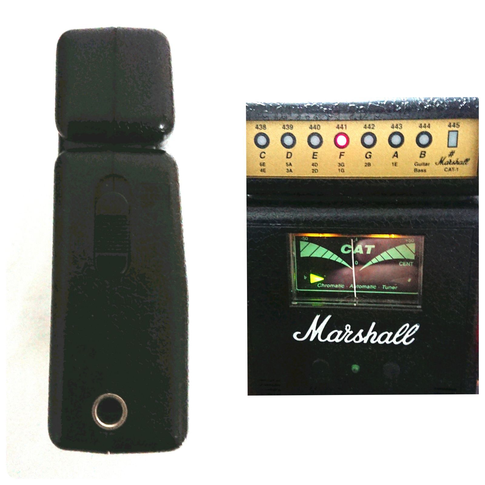 Marshall マーシャル  C.A.T.  アンプ型  ギター チューナー  エレキギター アコースティックギター  ベースも使用O可能   置き型 ミニチューナー 9V電池