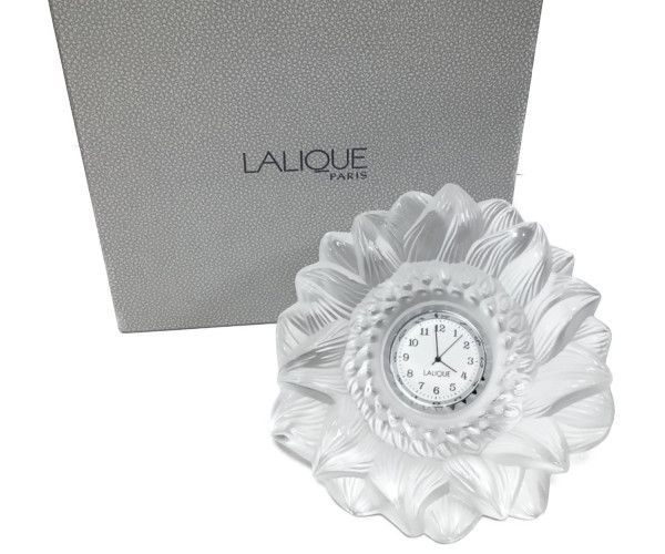 超美品＊LALIQUE ラリック 置き時計 クリスタル - メルカリ