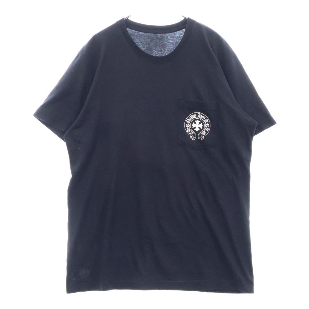 CHROME HEARTS クロムハーツ CH T-SHRT バック英字プリント クルーネック半袖Tシャツ ブラック