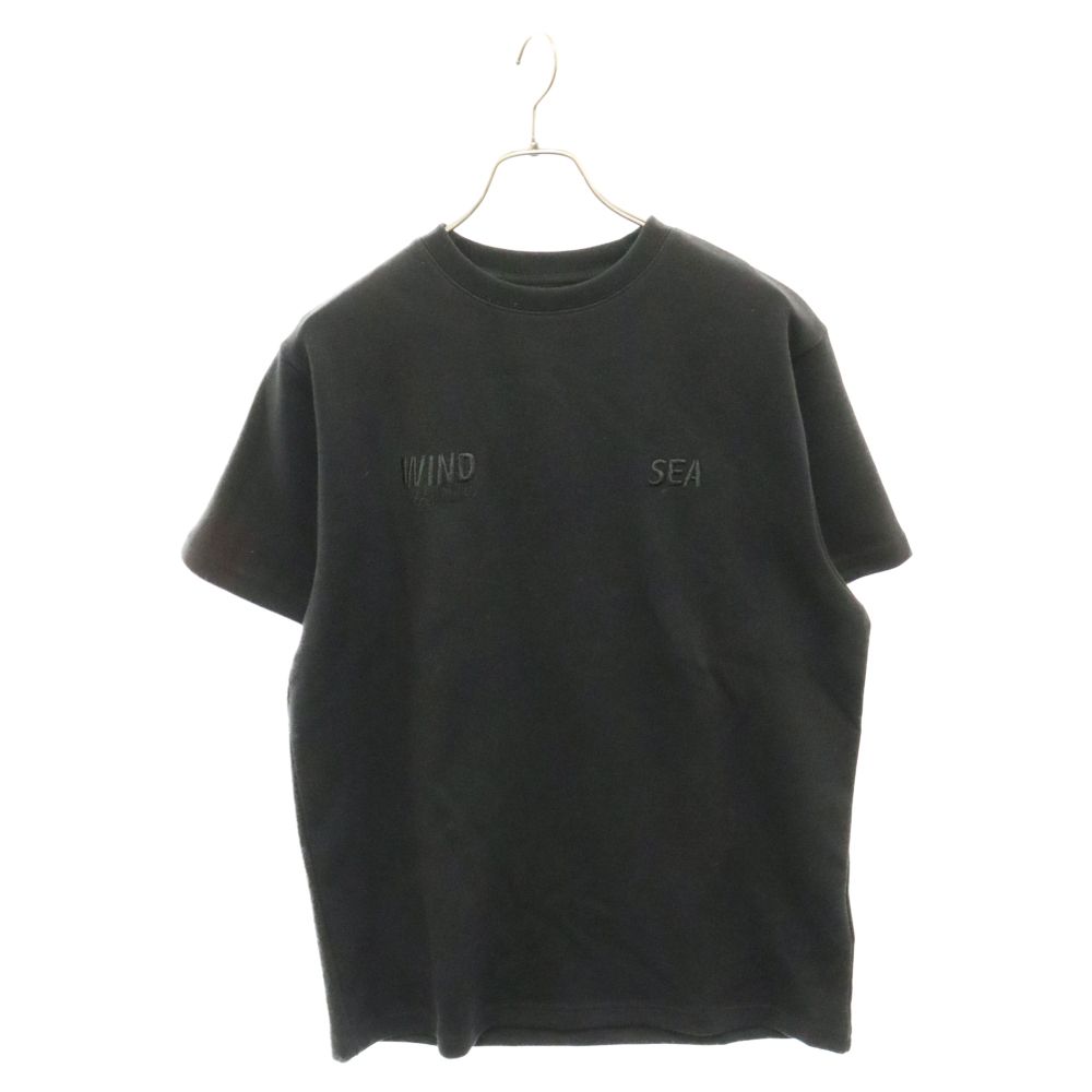 WIND AND SEA (ウィンダンシー) 24SS フロントロゴ 刺繍 Tシャツ 半袖カットソー ブラック WAS-O-ESS-24-Q3-JER-05
