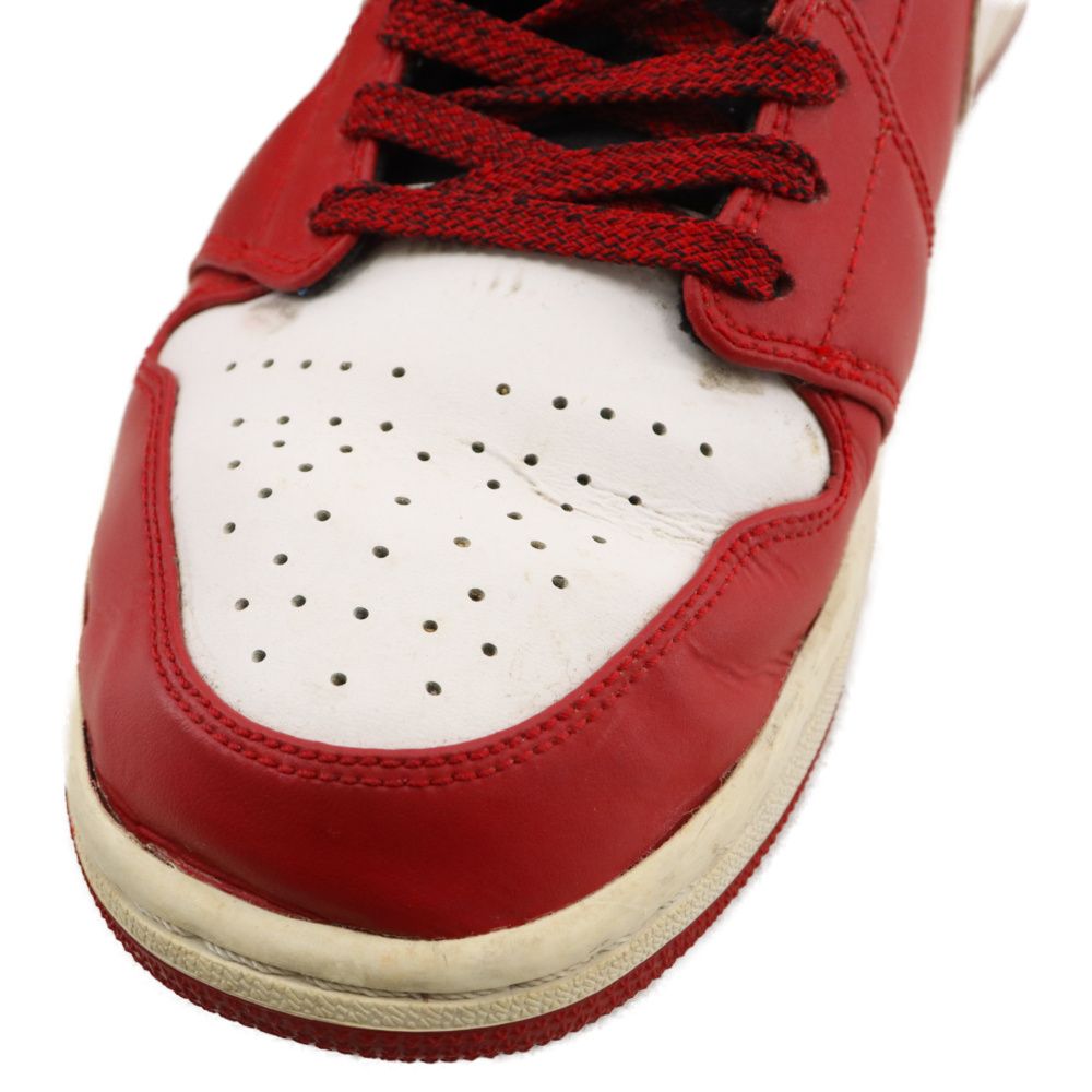 NIKE (ナイキ) AIR JORDAN1 MID RED エアージョーダン 1 ミッドカットスニーカー レッド US8.5/26.5cm 554724-605