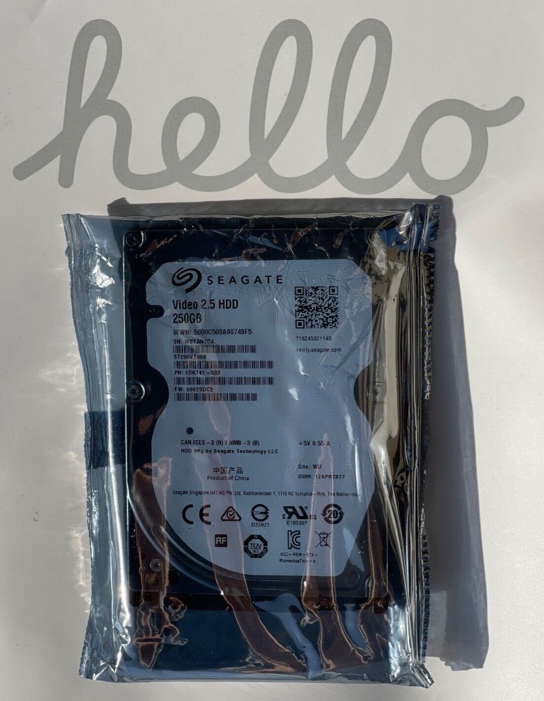 Seagate ST250VT000 VIDEO 250GB 5.4K RPM  2.5