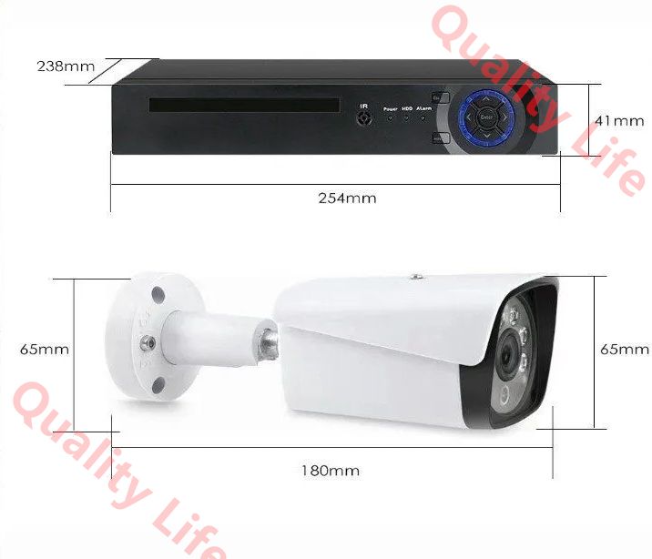 防犯カメラセット8台カメラ 500万画素 屋外IP66防水 遠隔監視-動体検知 暗視撮影 POE 監視セット 家庭用 業務用 ハードディスクを付属しています SKLAD-KIRPICHA_RU