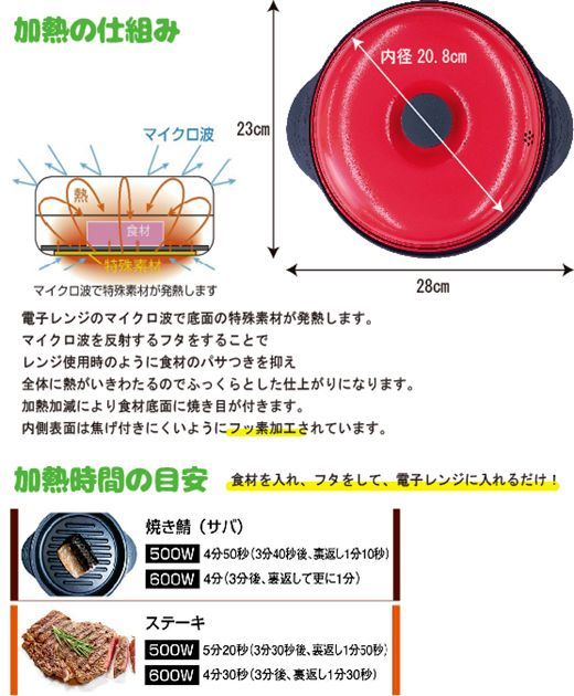 レンジで焼ケール 丸型 フライパン 電子レンジ専用調理器 検索（レンジメートプロ レンジメイトプロ グリルパン）