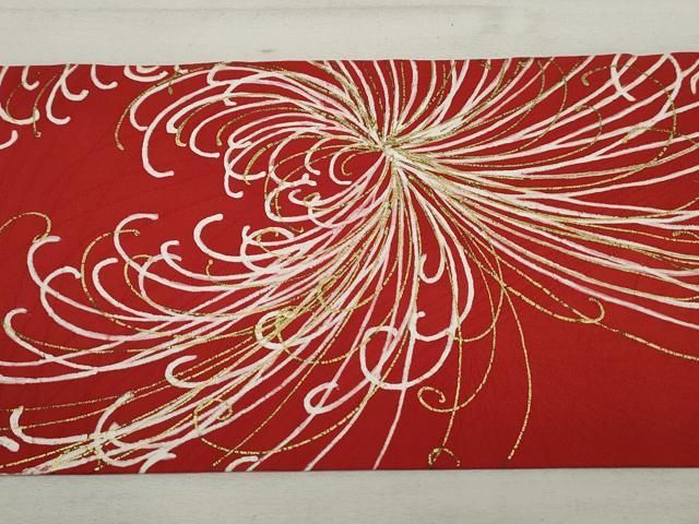 平和屋着物＊夏物 九寸名古屋帯 作家物 手描き 風景笹竹文 正絹