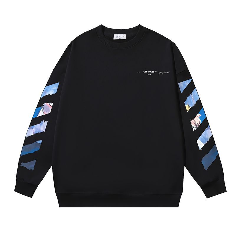 Off-White オフホワイト モネ オイル アロー プリント ラウンドネック  