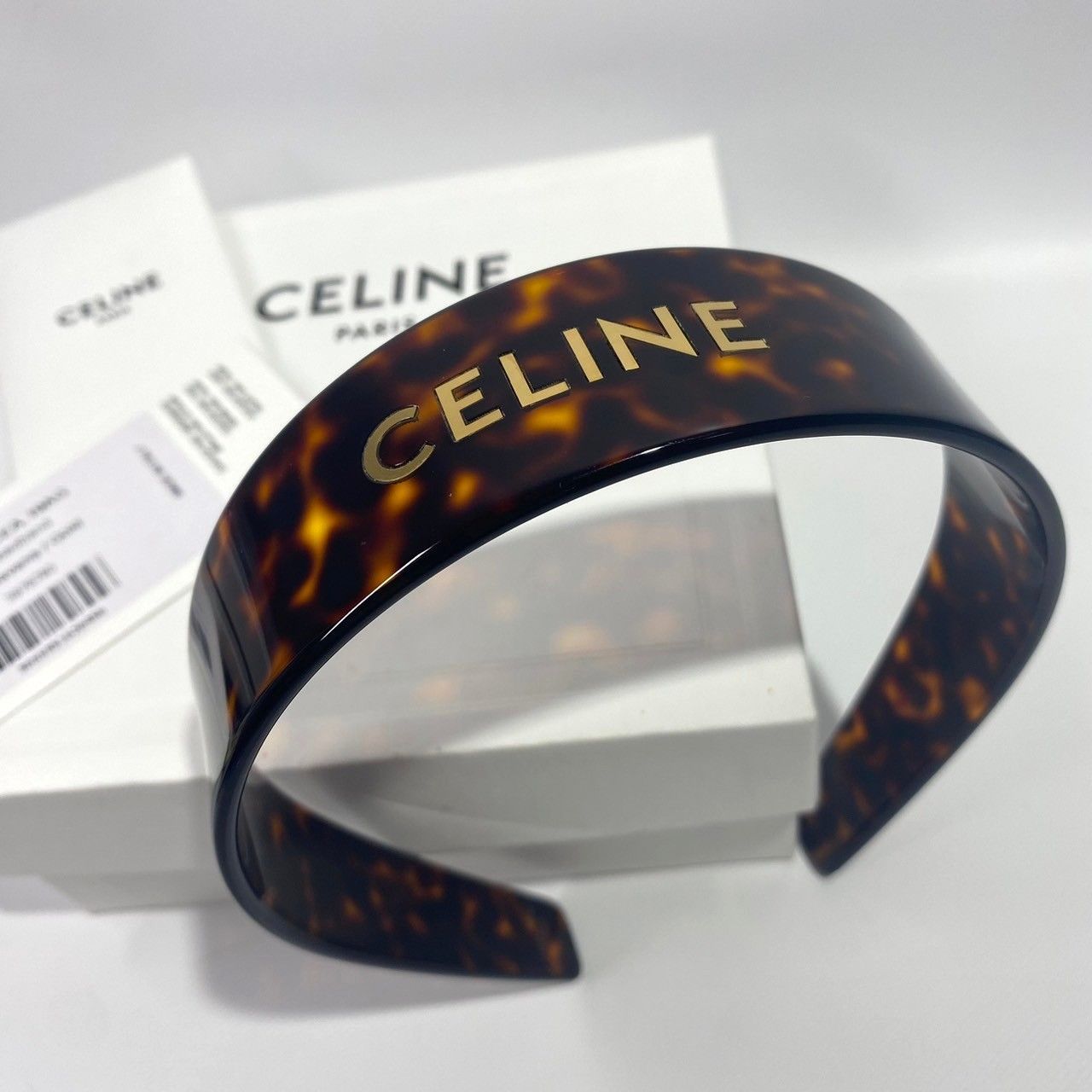 CELINE ブラウンヘアバンド　カチューシャ CELINE ヘアバンド カチューシャ ブラウン