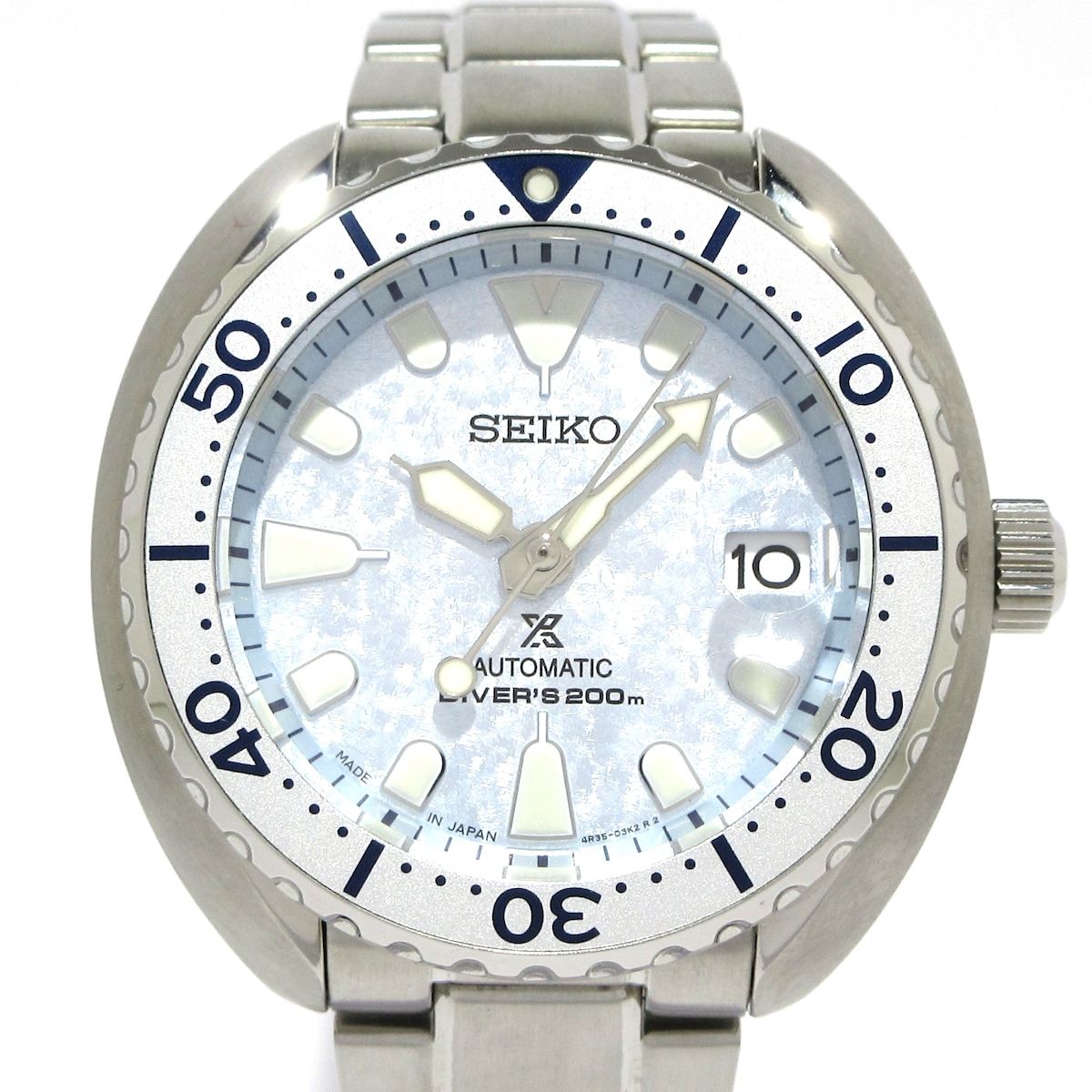 SEIKO セイコー 腕時計 プロスペックス ミニタートル 4R35‐04H0 メンズ SS ライトブルー