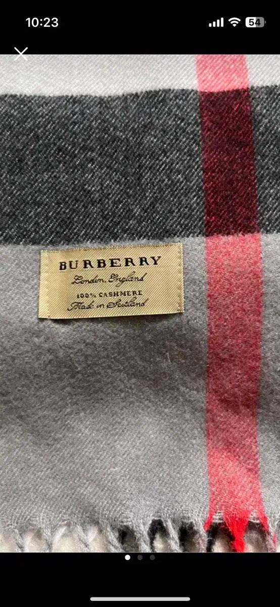 BURBERRY バーバリー カシミヤ グレー マフラー