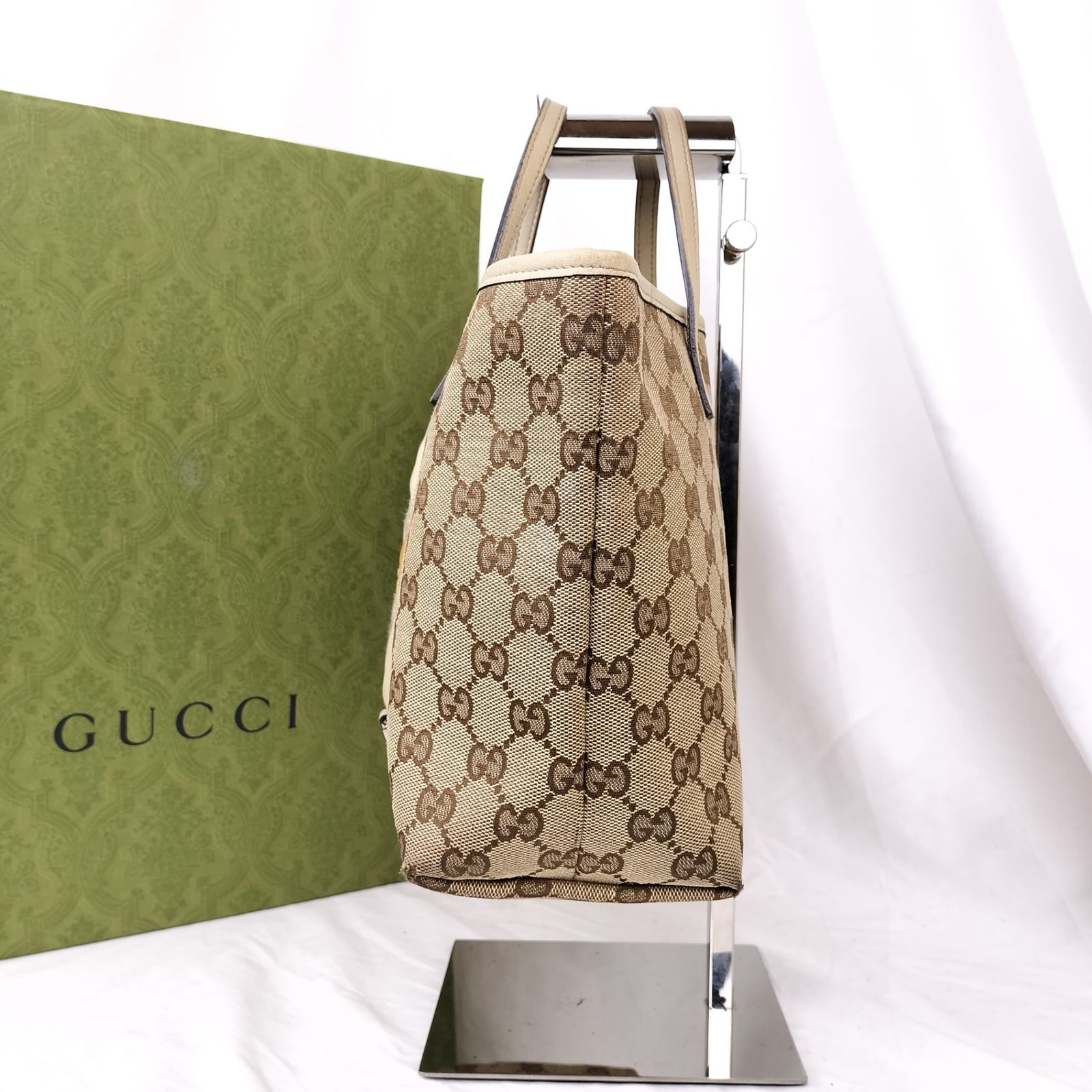 遊び心溢れる可愛らしさ✨】 GUCCI グッチ ミニトートバッグ チルドレンズ GGキャンバス ZOOシリーズ パパガッロ オウム 鳥 親子で楽しめる  ベージュ - メルカリ