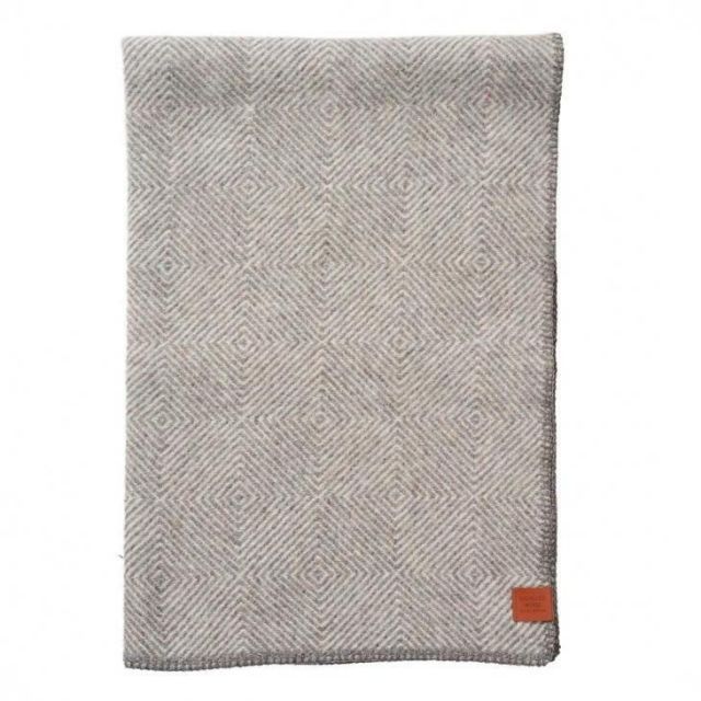 KLIPPAN クリッパン リサイクルウール ハーフスロー グースアイ MIDI グレー ブランケット 北欧 ハーフサイズ シンプル インテリア MARWIL-DEMENAGEMENTS_CH