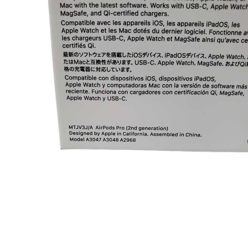 Apple AirPods Pro アップル エアポッズ プロ 第2世代 MTJV3J A ホワイト 動作 済 家電 電化製品 32509K371